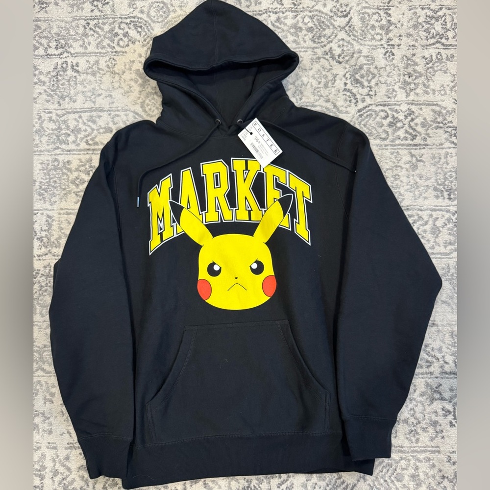 NWT! Market Pokemon Black Hoodie with Yellow Pikachu Arc Graphic